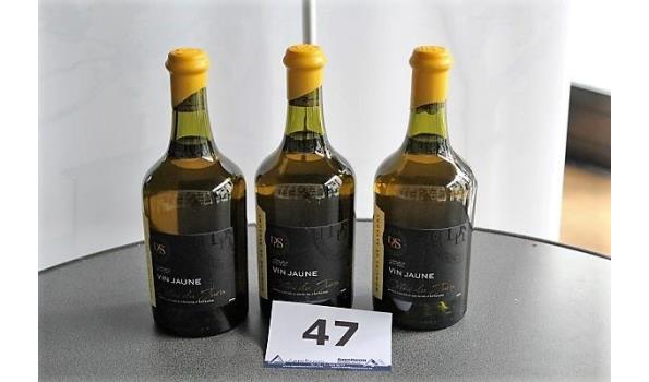 3 flessen à 62cl Vin Jaune, Côtes du Jura